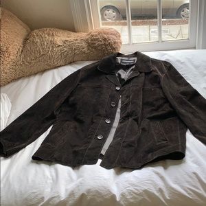 Banana Republic black suede jacket.